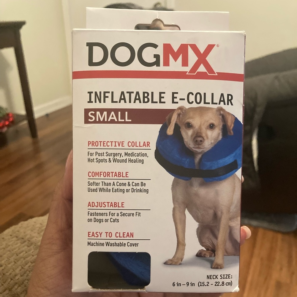 DogMX inflatable E-collar Small Great for Cat or Dog